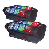 2x Ibiza LED Mini Spider Effekt 8 x 3W RGBW Disco DJ Effektlicht MicroGlide